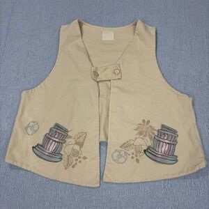 Vtg. BLUE FISH Hand Painted Floral Print Art to Wear